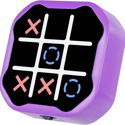3-in-1 Electronic Tic Tac Toe Game, Handheld Digital, Portable, Purple
