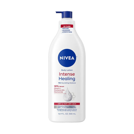 Intense Healing Body Lotion 16.9oz, 72-Hour Moisturizer with Glycerin & Niacinamide