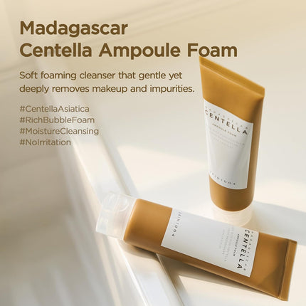 Madagascar Centella Ampoule Foam Cleanser & Makeup Remover for Soft Skin