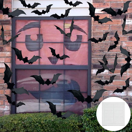 5-Piece Halloween Spiderweb Decor Set, Lace Table Runner, Mantel Scarf & 3D Bats