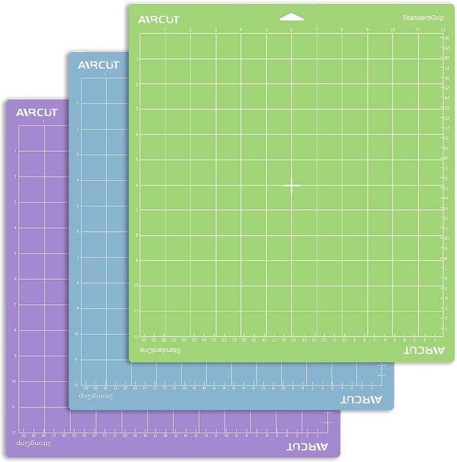 Cricut Cutting Mat Set – 12x12, LightGrip, StandardGrip & StrongGrip
