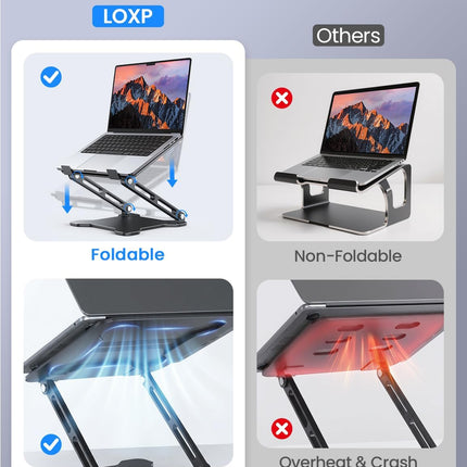 Portable Metal Laptop Stand with Cooling Design for Desk and Notebook