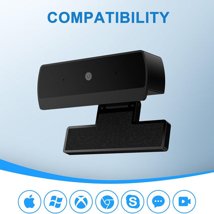 K1 Full HD Webcam 1080P USB Wide Angle Camera for Online Calls & Streaming