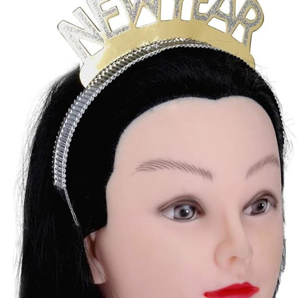 Happy New Year Headband Tiara 12 Pcs NYE Party Favor Decorations