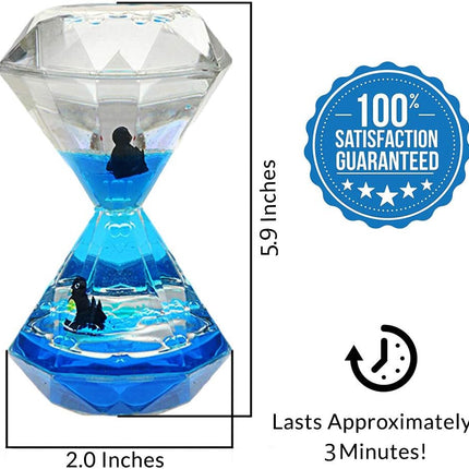 Liquid Motion Bubbler Timer – Diamond Shaped Fidget Toy & Autism Desk Ornament