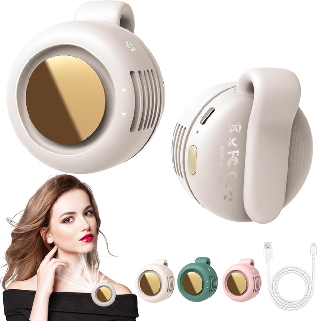 Portable Bladeless Fan – Small Clip-On Fan for Shirt, Waist, Travel & Office