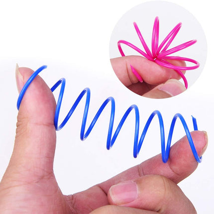12-Pack Interactive Cat Spiral Toys, Colorful Swat & Hunt Kitten Toys