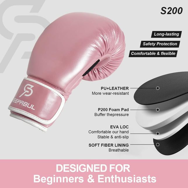 S200 Boxing Gloves Men Women MMA Kickboxing Muay Thai Heavy Bag Training