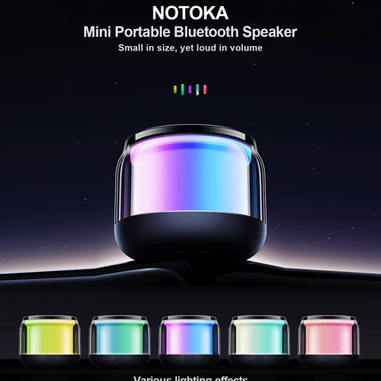 Mini Portable Wireless Bluetooth Speaker – TWS, LED Lights & Lanyard, Gift for Kids & Adults
