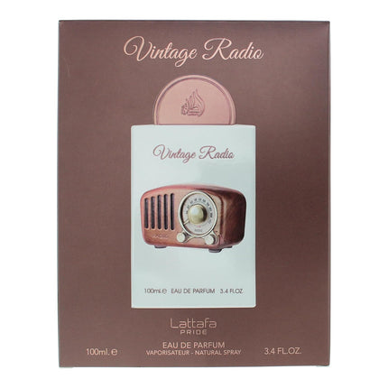 Lattafa Pride Vintage Radio Perfume Unisex 100ml Eau de Parfum Oriental Woody Scent