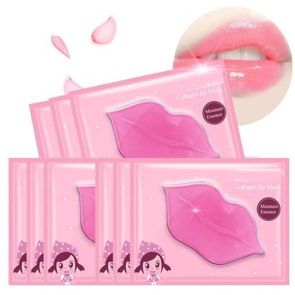 30PCS Collagen Lip Mask Patches Pink Gel Pads for Hydrating Dry Lips