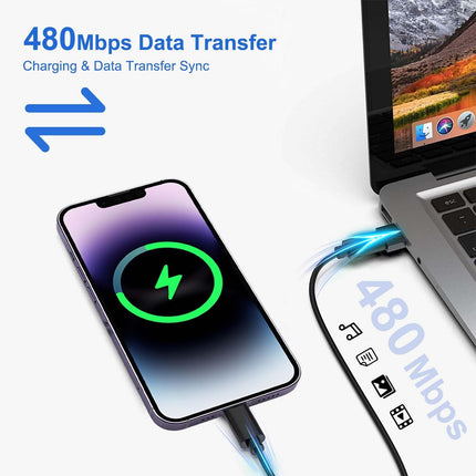 Multi USB Charging Adapter & Cable Set – USB-A to Type-C & Lightning, 60W