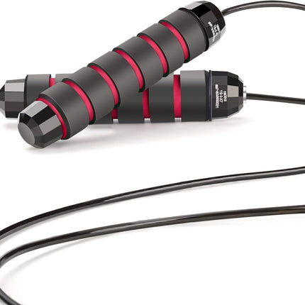 Jump Rope with Ball Bearings and Foam Handles for Aerobic Exercise