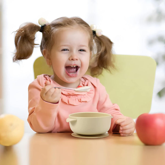 3 Pack Baby Suction Bowls, Silicone Food Bowls for Babies & Toddlers, BPA-Free, Pink