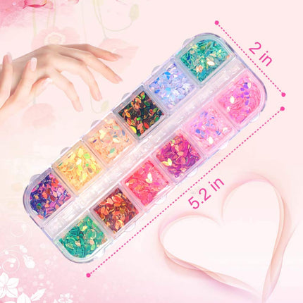 6400-Pc Nail Art Rhinestones Kit, Crystal Gems, Gold Silver Studs with Tools