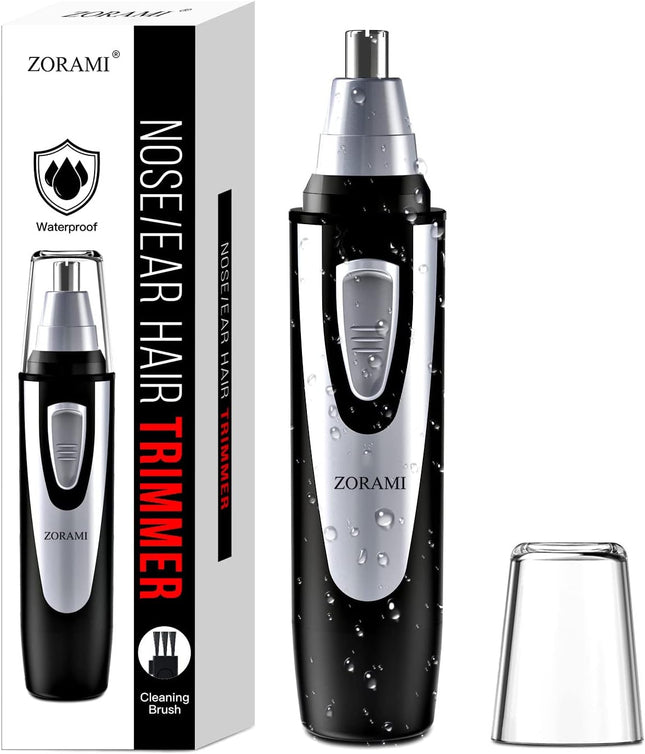 Ear & Nose Hair Trimmer – Waterproof, Dual Blades, Battery-Operated, Black