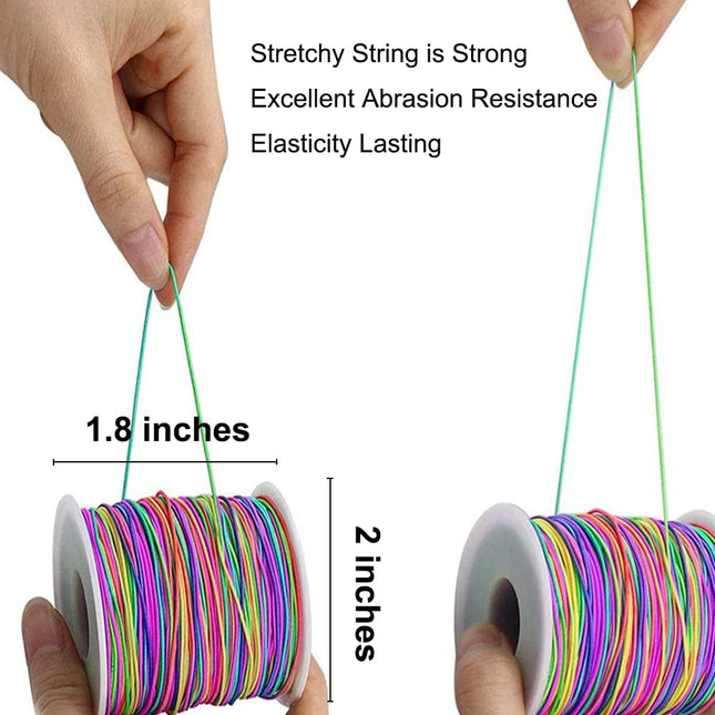 Rainbow Stretchy String 1mm – Elastic Cord for Bracelets, Necklaces & Crafts
