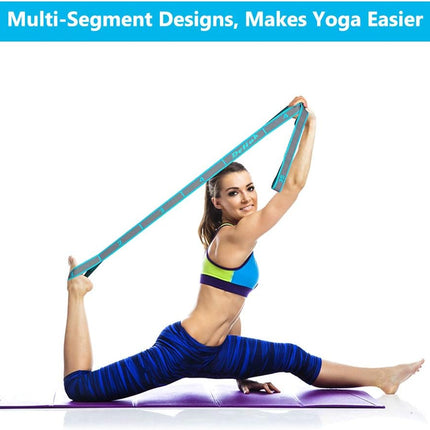 Elastic Stretch Strap with Loops for Yoga Pilates Physical Therapy Exercise