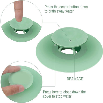 5 Pack Silicone Tub Stopper – Hair Catcher, Easy Install for Bathroom & Kitchen