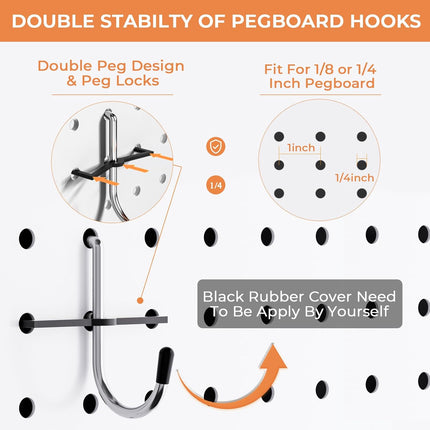 120PCS Pegboard Organizer Kit – Hooks & Bins for Garage, Tools & Wall Storage