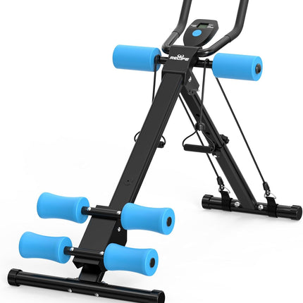 Adjustable Ab Workout Machine Foldable Ab Trainer Home Gym Equipment 440LB