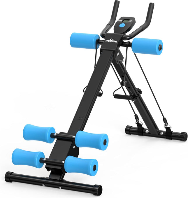 Adjustable Ab Workout Machine Foldable Ab Trainer Home Gym Equipment 440LB