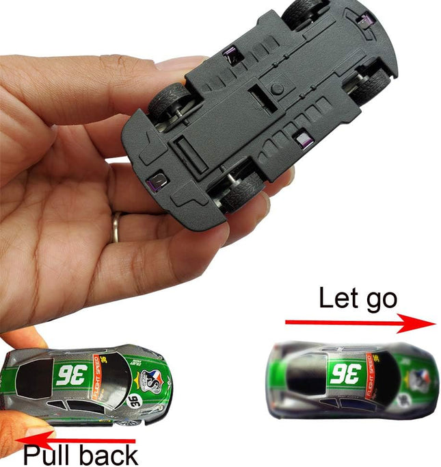 5 Pack Diecast Racing Cars 3 Inch, Pull Back Metal Toy Vehicles for Kids and Toddlers