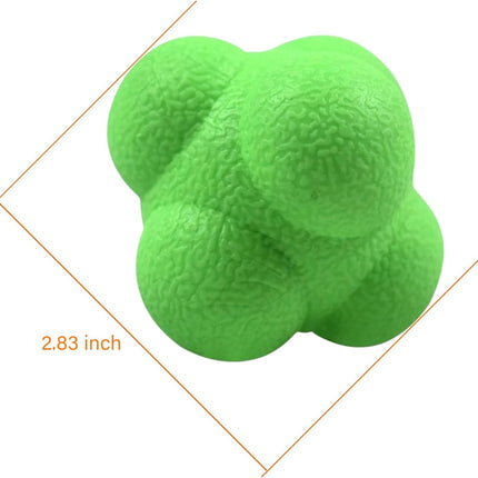 3 Pack Reaction Balls 2.83 Inch Rubber Reflex Training Balls for Hand-Eye Coordination