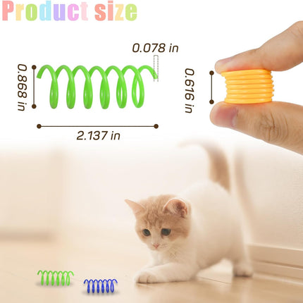 12-Pack Interactive Cat Spiral Toys, Colorful Swat & Hunt Kitten Toys