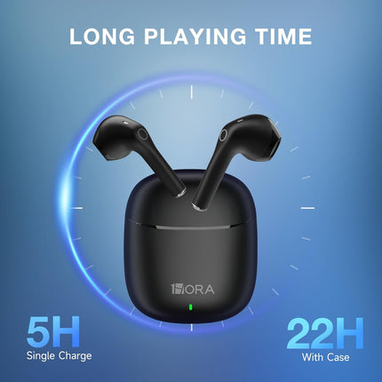 Wireless Earbuds Bluetooth 5.3 – Clear Calls, Deep Bass, Touch Control for iPhone & Android
