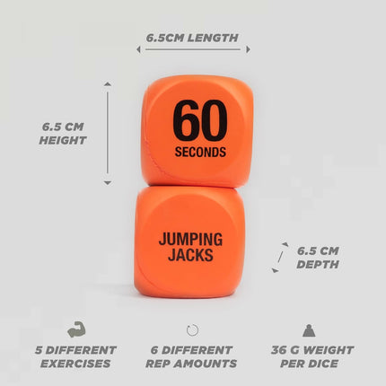 Fitness Workout Dice – Push-Ups, Squats, Crunches & Wildcard Exercises