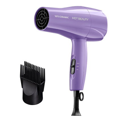 1875W Ceramic Hair Dryer Fast Drying with Comb & Detangler Attachments Purple