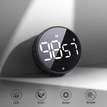Smart Kitchen Timer with LED Display – Adjustable Volume & Brightness