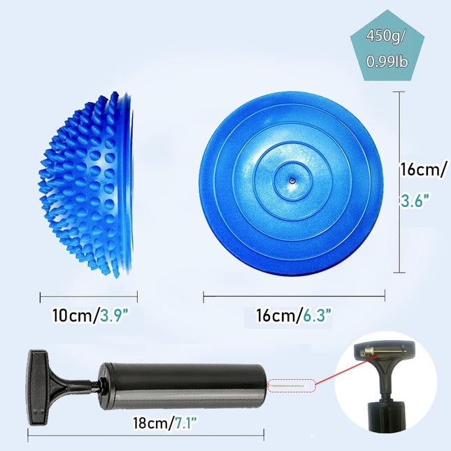 2PCS Hedgehog Balance Pods – Spiky Pilates Balls for Foot Massage & Stability