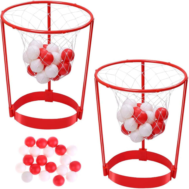 2-Pack Head Hoop Basketball Game – Adjustable Headband with 20 Balls