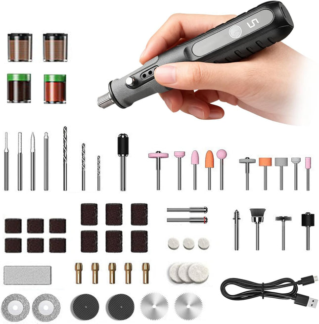 4.2V Cordless Rotary Tool – 5-Speed Multi-Purpose Kit for DIY Crafting & Engraving