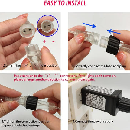 Christmas Outdoor Meteor Shower Lights, 12-Inch 8-Tube Falling Rain Icicle Snowfall Lights