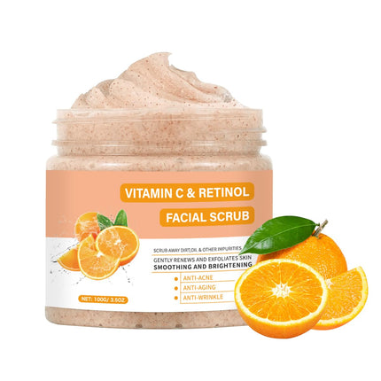 Facial Exfoliating Scrub with Retinol Deep Clean Face Wash Men Women Skincare