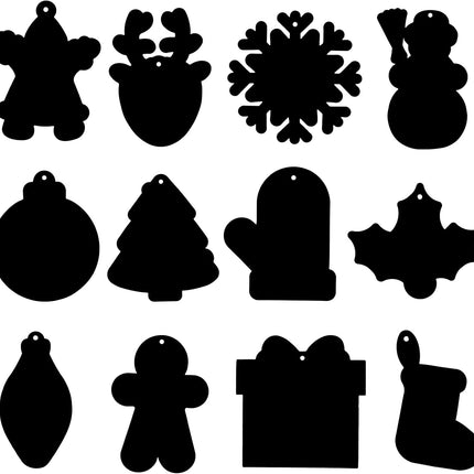 48PCS Christmas Scratch Art – DIY Rainbow Santa, Snowman & Tree Crafts