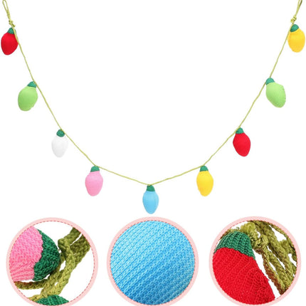 Felt Christmas Garland – Rainbow Wool Balls DIY Hanging Tree & Home Decor