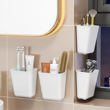 4-Piece Self-Adhesive Storage Boxes – Cabinet, Wardrobe & Fridge Organizer