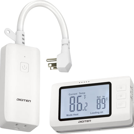 Wireless Thermostat Outlet – Remote Control, 1800W, Heating & Cooling