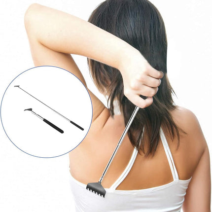 2 Pack Telescoping Back Scratcher – Stainless Steel Portable with Gift Box