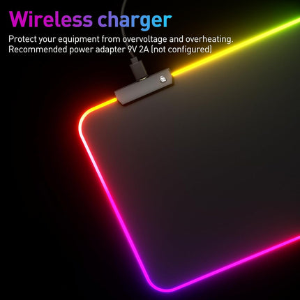 RGB LED Mouse Pad Large Gaming Mouse Mat with Colorful Backlit Design