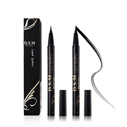 2PCS Waterproof Liquid Eyeliner Pens, Long-Lasting Smudge-Proof Black Precision Liner