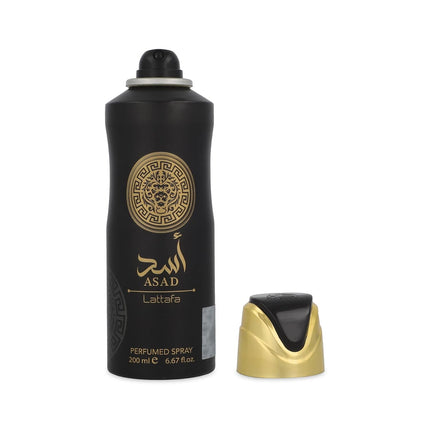 Lattafa Asad Perfumed Deodorant Spray for Men 200ml Spicy Vanilla Amber Fragrance