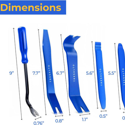 5-Piece Auto Trim Removal Tool Kit, Nylon Pry Tools for Car Dash & Door Panels