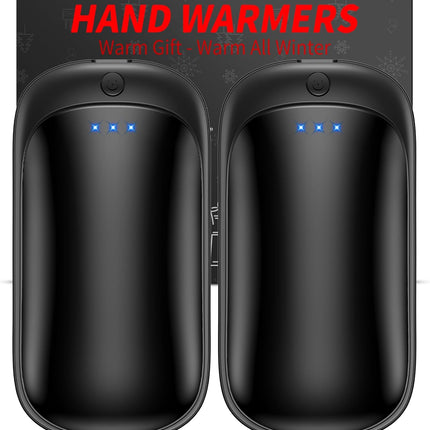 2-Pack Rechargeable Hand Warmers – Portable USB 2-in-1 for Men, Women & Kids