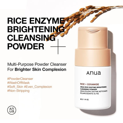 Rice Enzyme Cleansing Powder – Brightening, Exfoliating & Hydrating, 1.41 fl.oz
