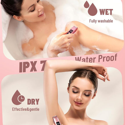 Dual Head Electric Bikini Trimmer Women IPX7 Waterproof Lady Shaver LED Display